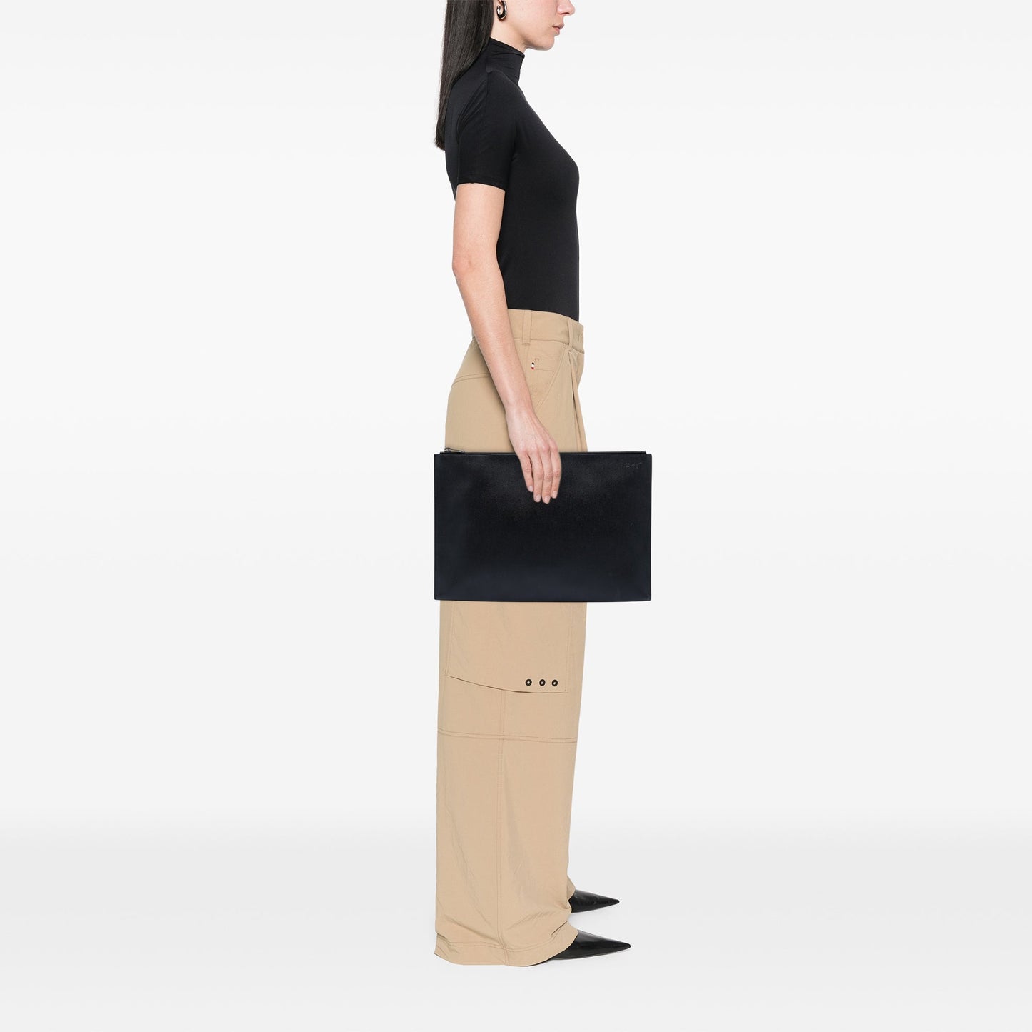 Saint Laurent Grain De Poudre Zip Document Holder