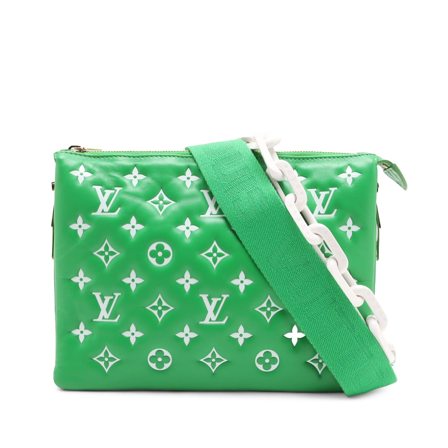 Louis Vuitton Monogram Embossed Puffy Lambskin Coussin PM