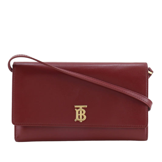 Burberry Leather TB Wallet On Strap