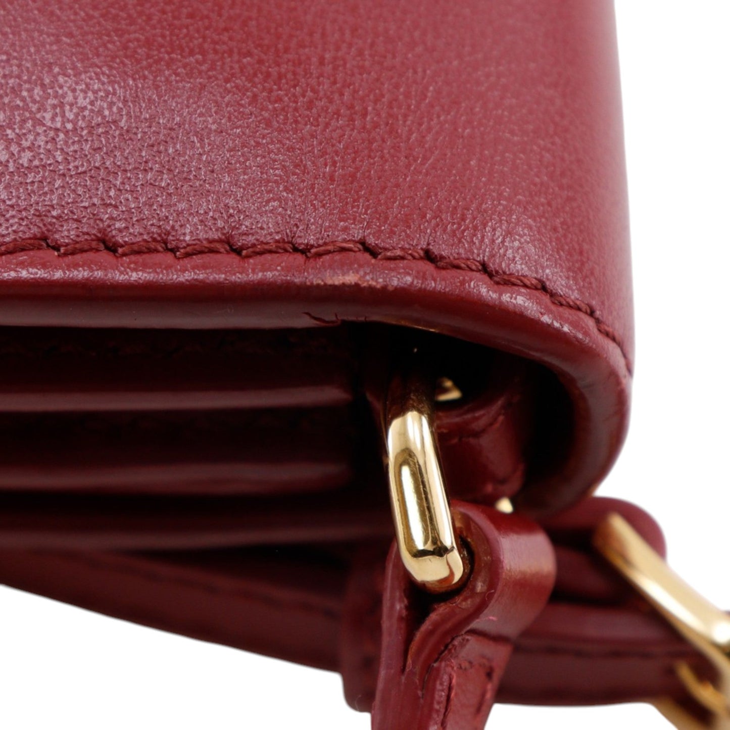 Burberry Leather TB Wallet On Strap