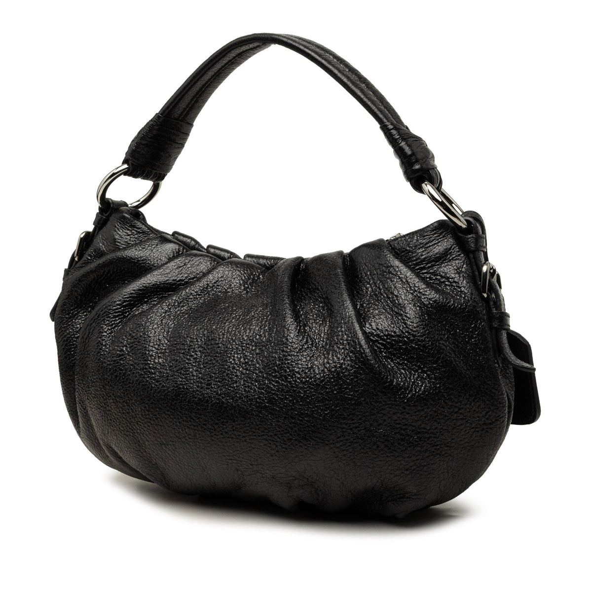 Prada Pleated Cervo Lux Hobo