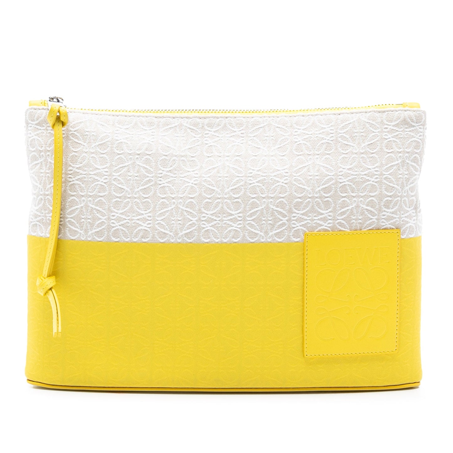 LOEWE Repeat Anagram Jacquard and Leather Oblong Pouch