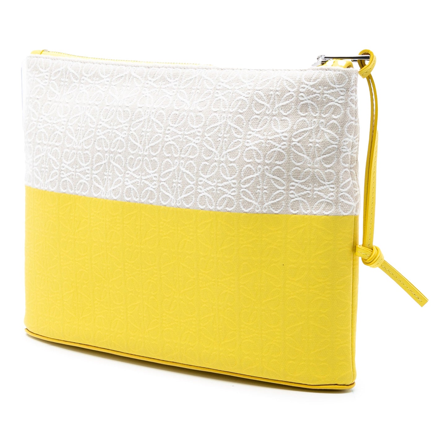 LOEWE Repeat Anagram Jacquard and Leather Oblong Pouch