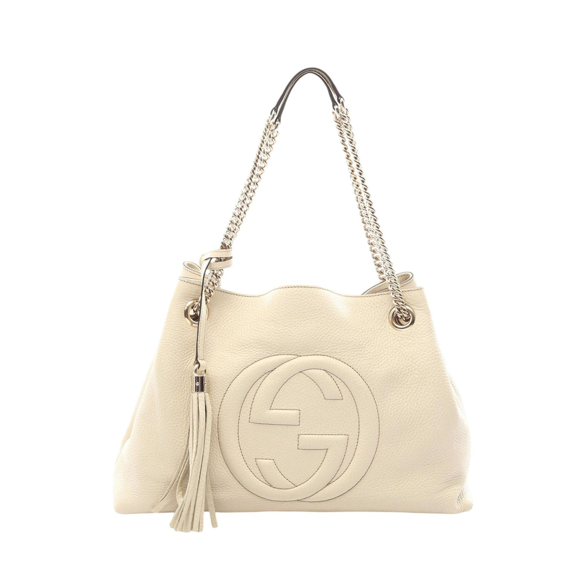 Gucci Medium Calfskin Soho Chain Shoulder Bag — Beige