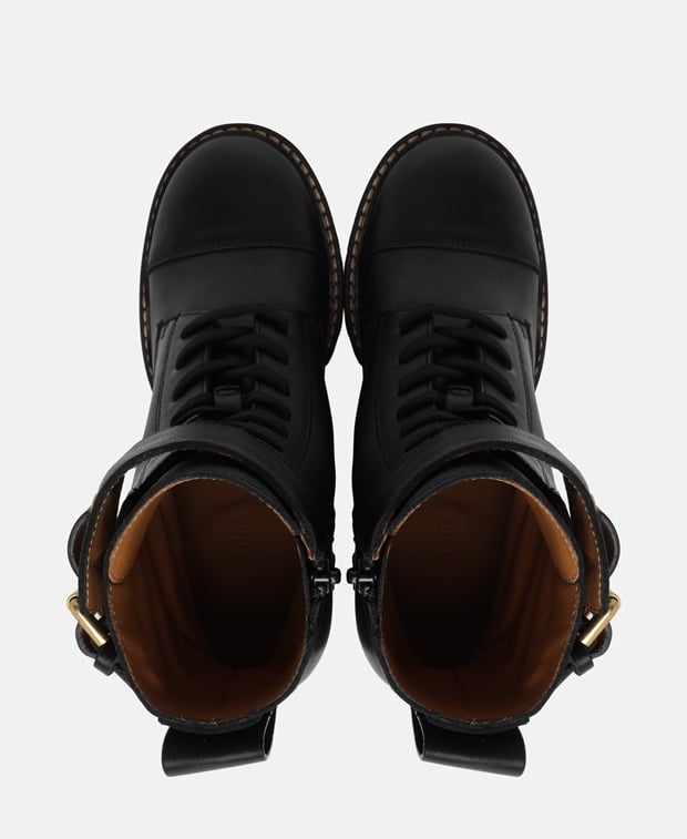 See by Chloé Texan Lace-up ankle boot Black