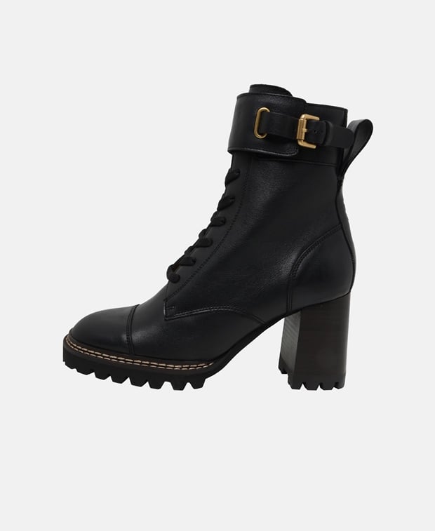 See by Chloé Texan Lace-up ankle boot Black