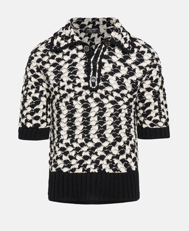 Knitted polo shirt