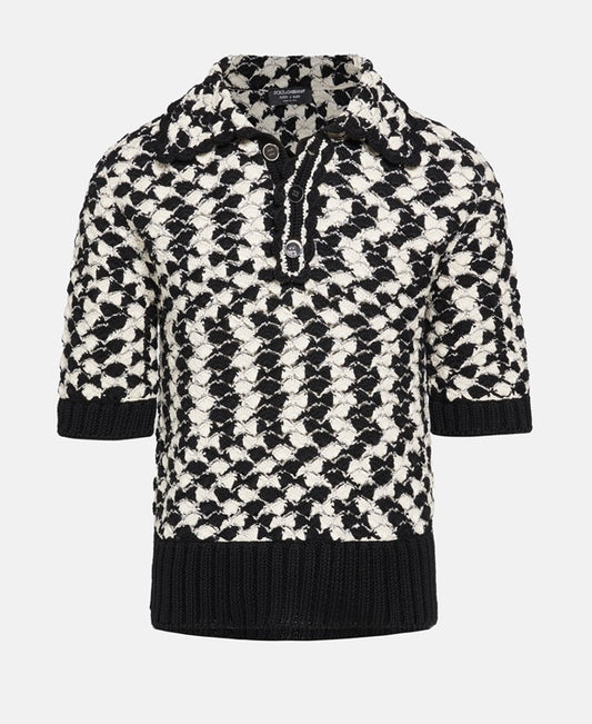 Knitted polo shirt