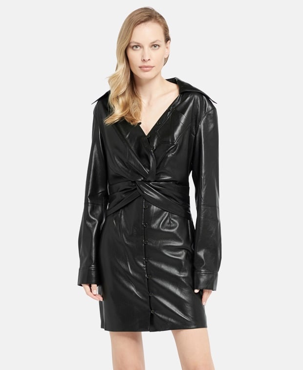 Nanushka Leather-look dress
