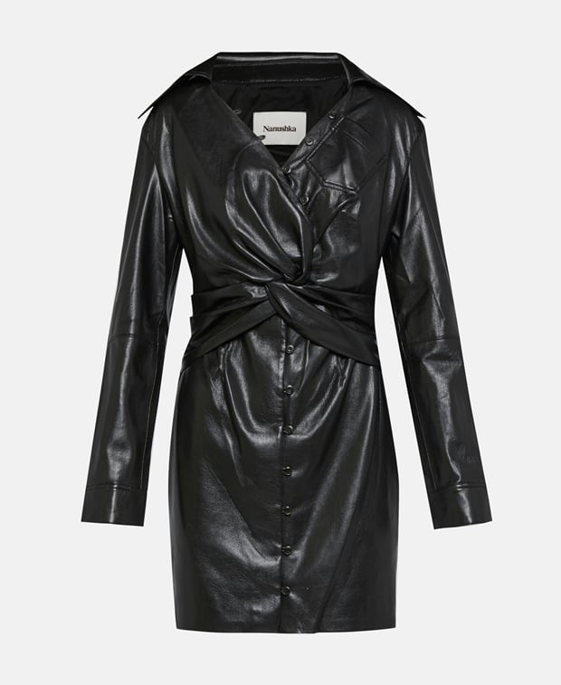 Nanushka Leather-look dress