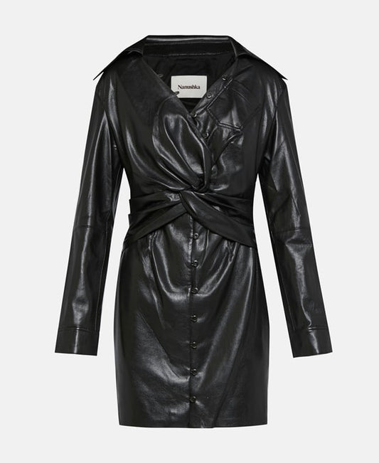 Nanushka Leather-look dress