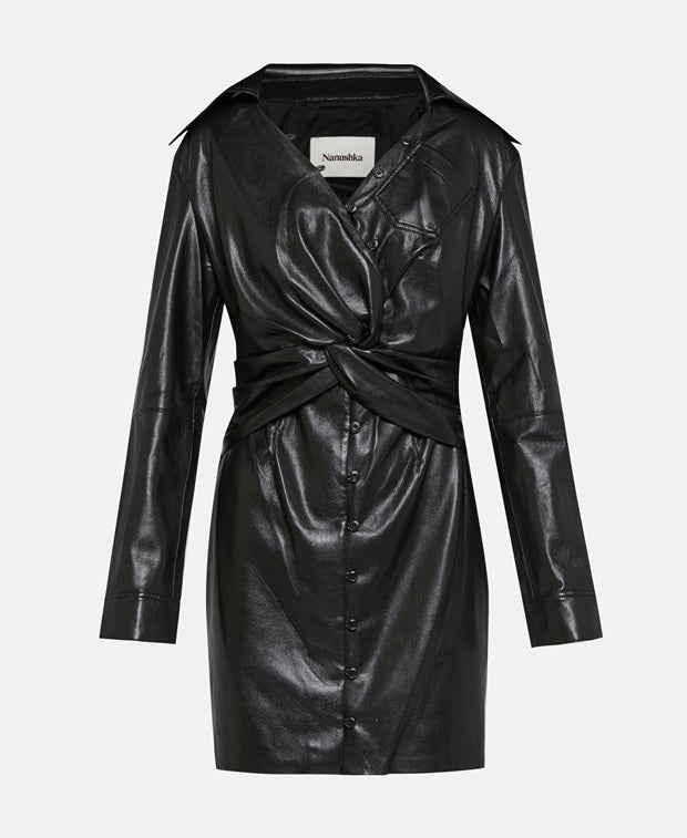 Nanushka Leather-look dress