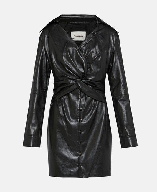Nanushka Leather-look dress