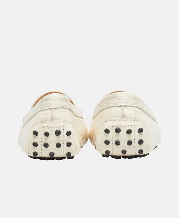 Tod's Gommini Moccasins White