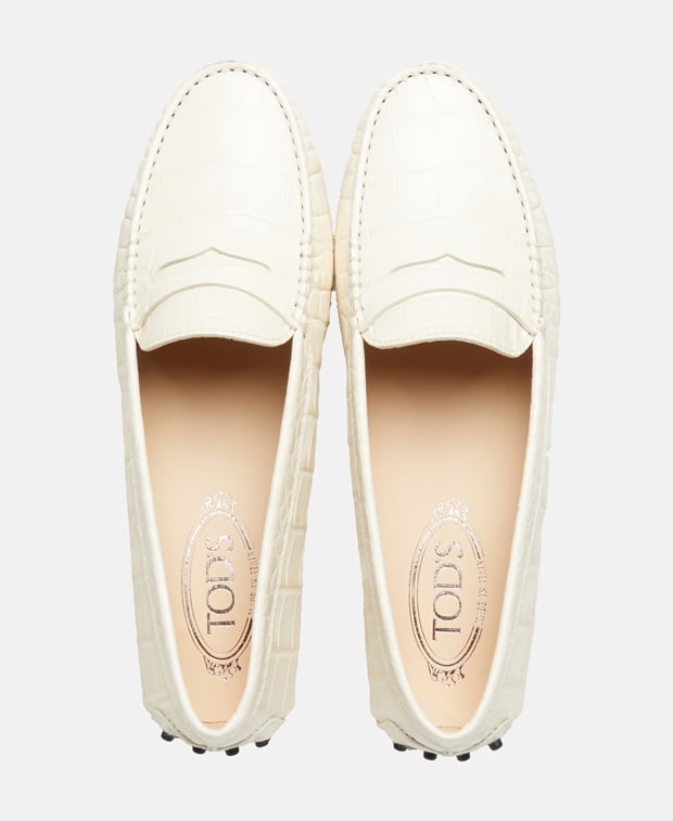 Tod's Gommini Moccasins White
