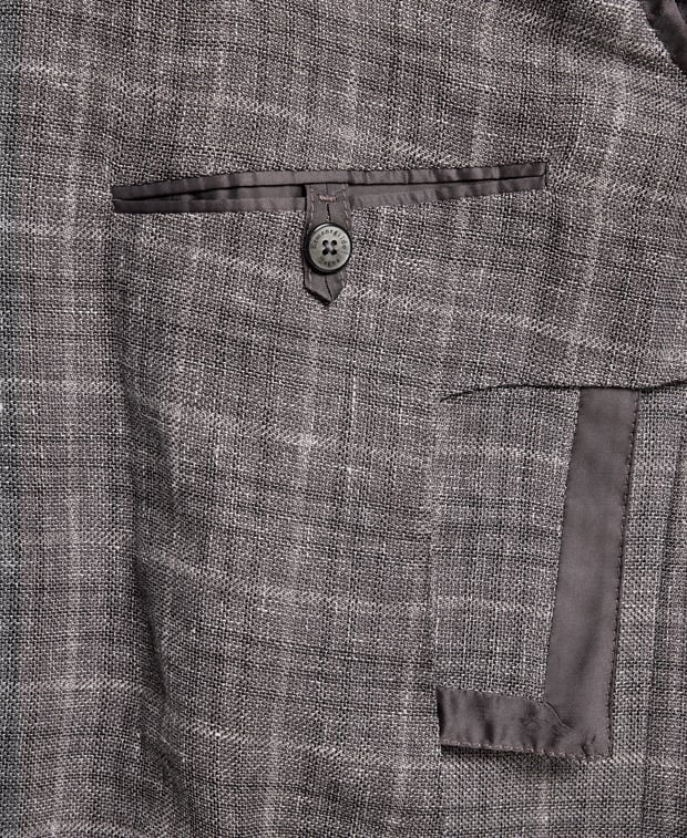 Zegna Suit jacket  with linen Grey