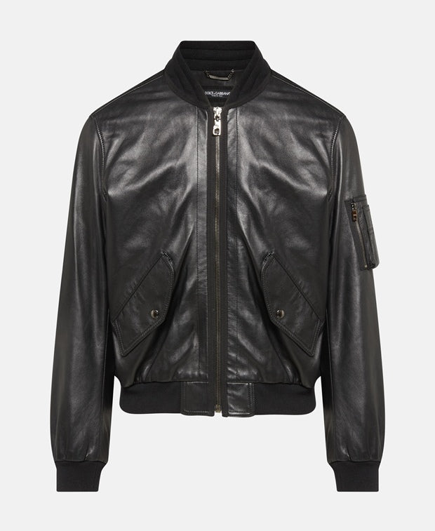 Leather blouson