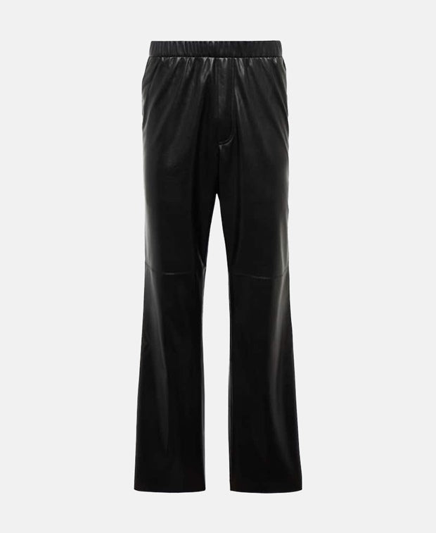 Leather-look trousers