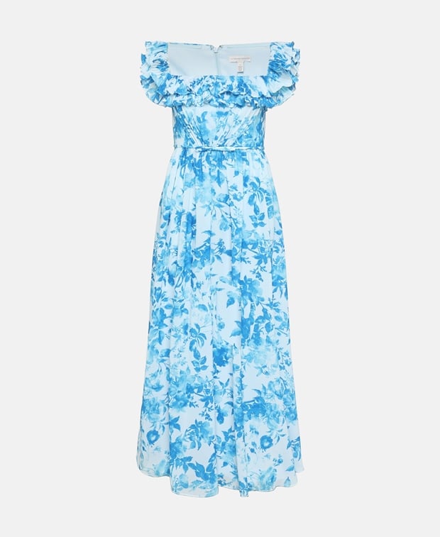 Monique Lhuillier Maxi-dress Azure Blue