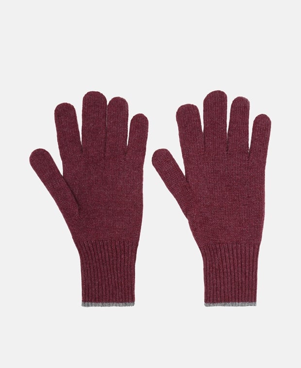 Brunello Cucinelli Cashmere gloves Bordeaux