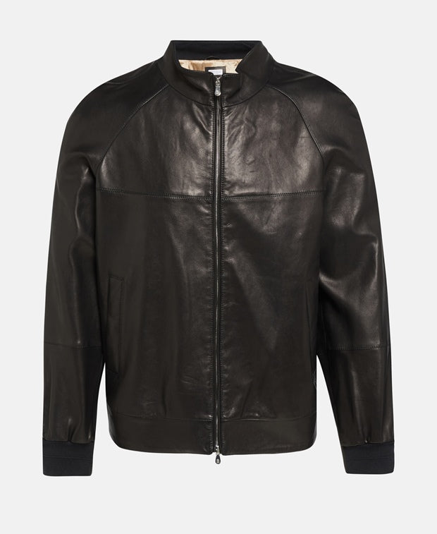 Leather blouson