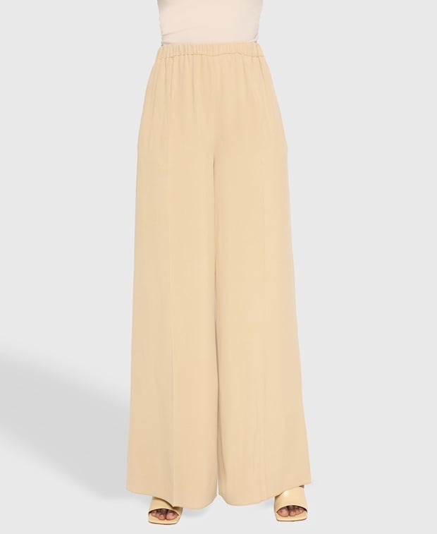 Max Mara Silk trousers Beige