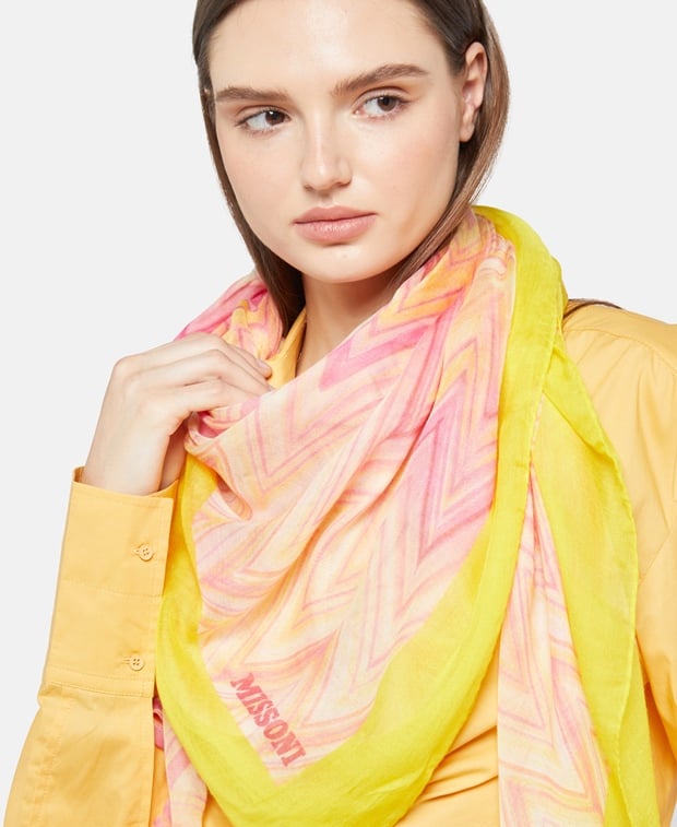 Missoni Square scarf Pink