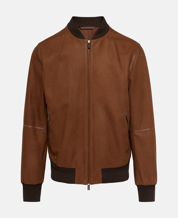 Leather blouson