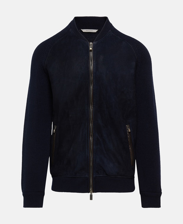 Leather blouson