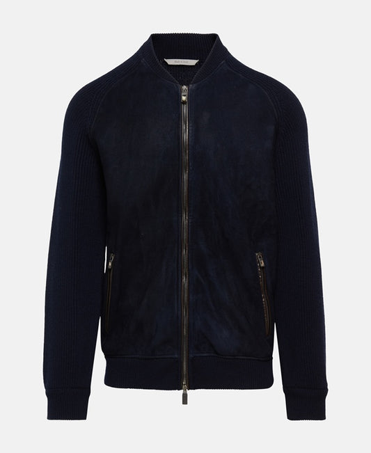 Leather blouson