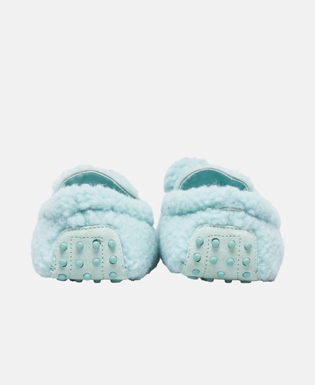 Tod's Gommini montone Moccasins Azure Blue
