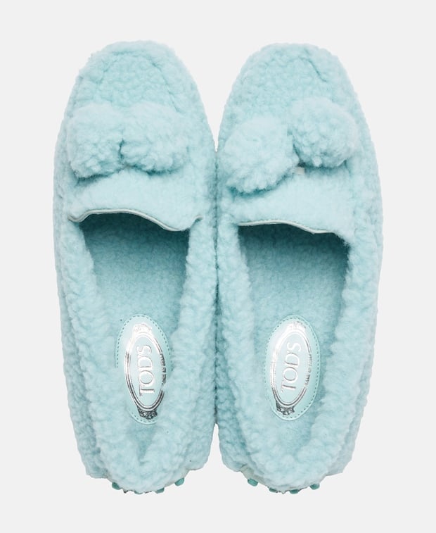 Tod's Gommini montone Moccasins Azure Blue