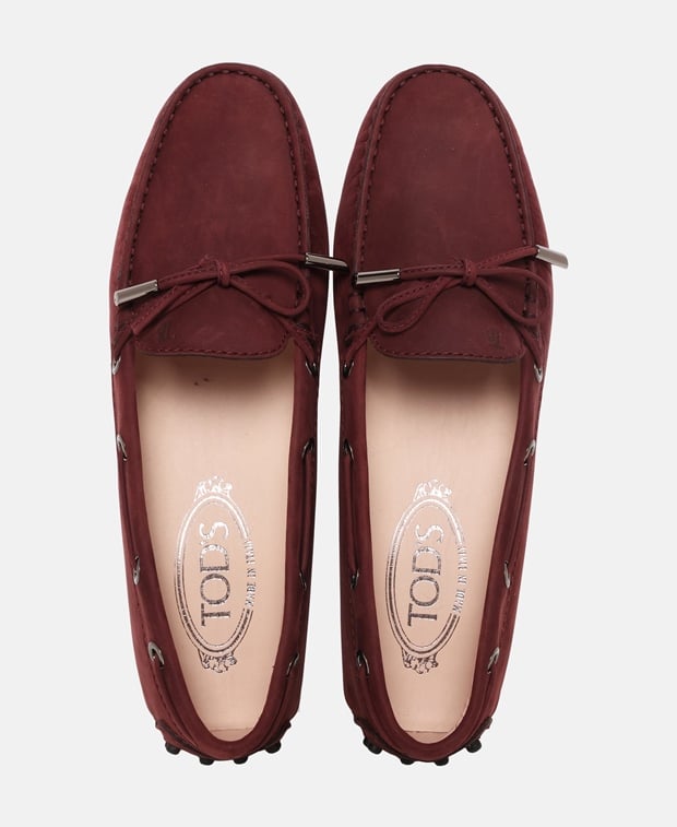 Tod's Heaven Laccetto Occhielli Moccasins Bordeaux