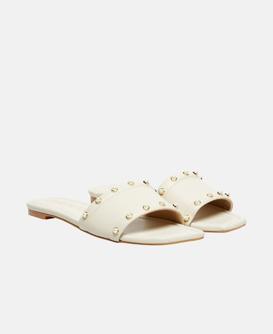 Stuart Weitzman Mules Ecru