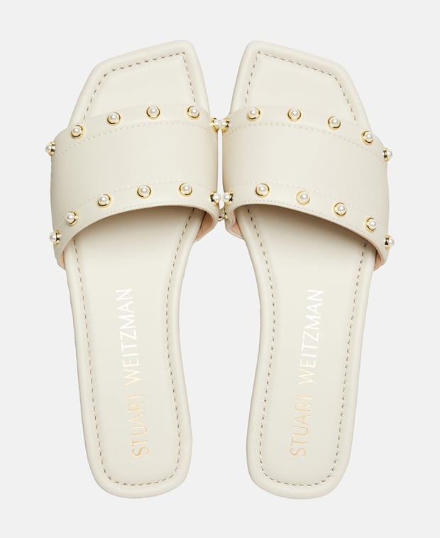 Stuart Weitzman Mules Ecru