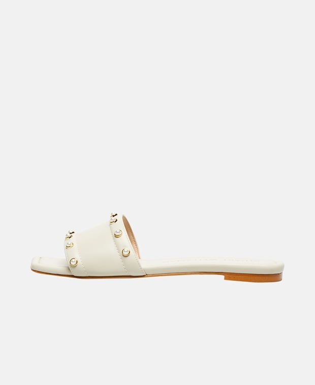 Stuart Weitzman Mules Ecru