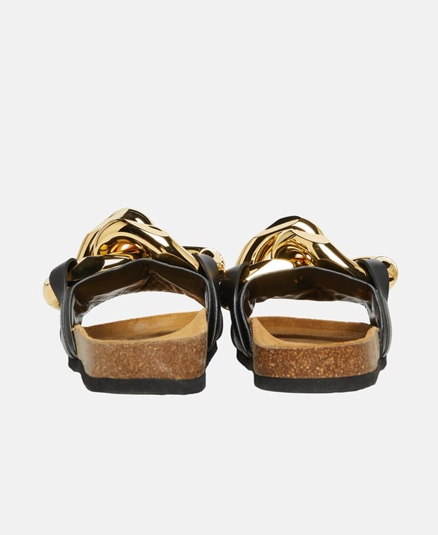 JW Anderson Calf Chain Slide Mules Black