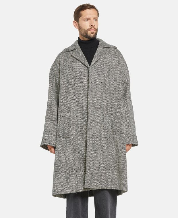 Bottega Veneta Casual coat Felted wool chevron coat