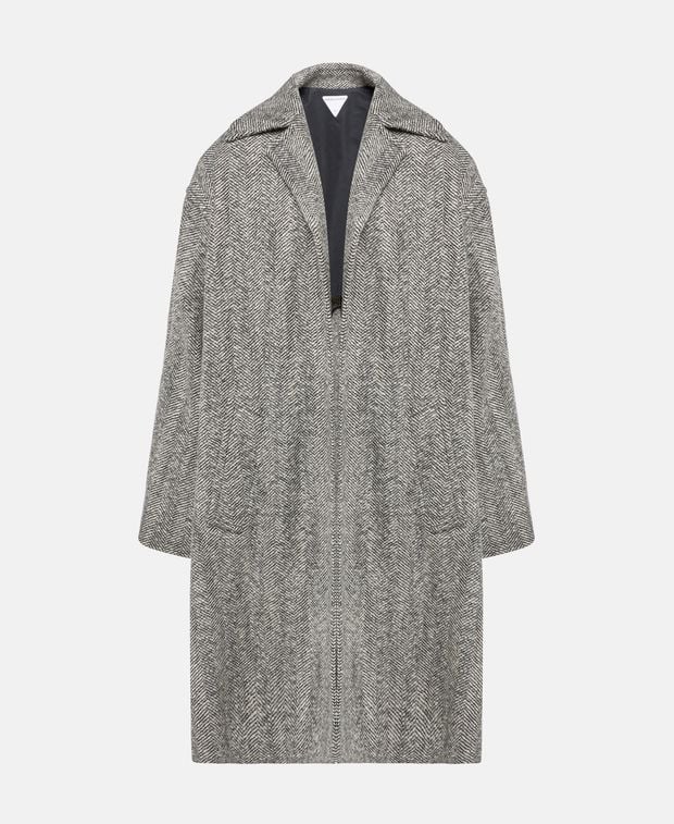 Bottega Veneta Casual coat Felted wool chevron coat