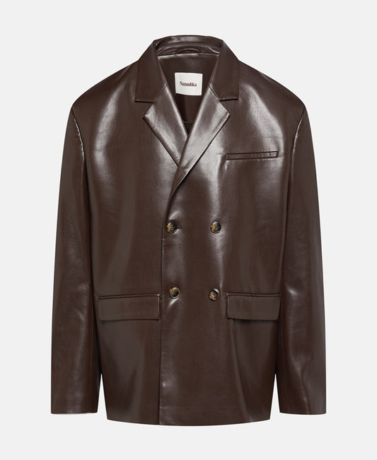 Leather-look blazer