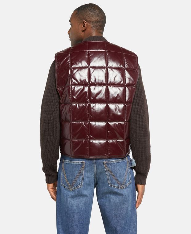 Bottega Veneta Lamb's leather leather vest Gilet shiny leather