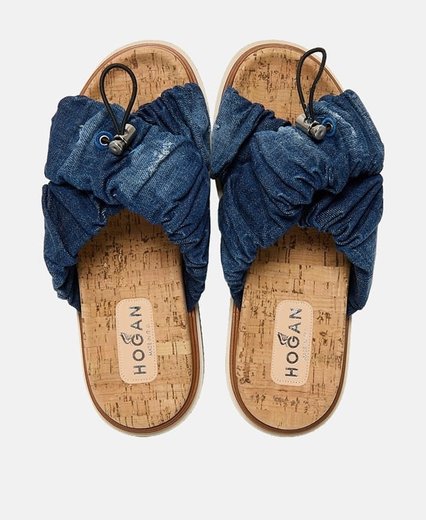 Hogan Sandals H567 FASCIA INCROCIATA JEANS LAVATO