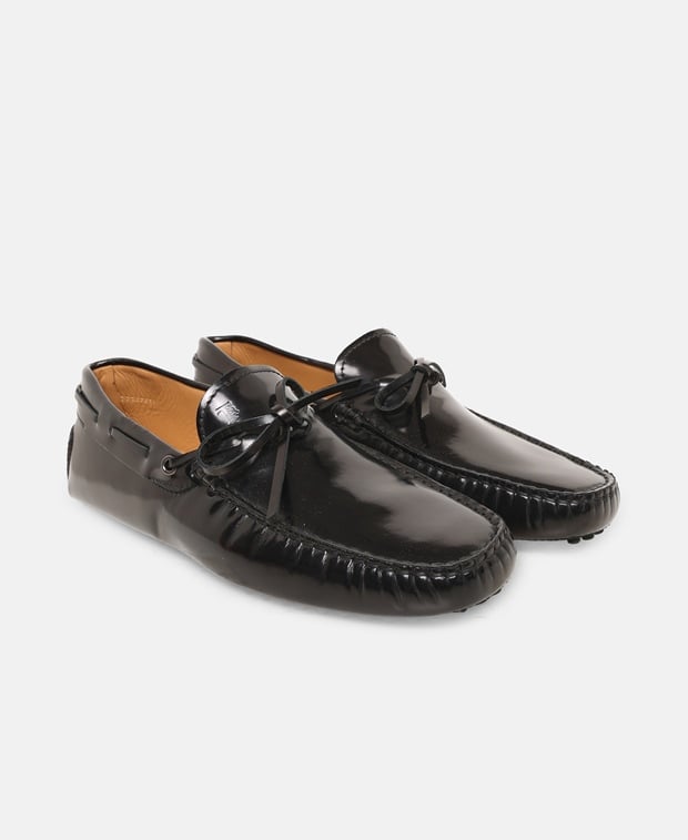 Tod's New Laccetto Occh Moccasins Caviar Black
