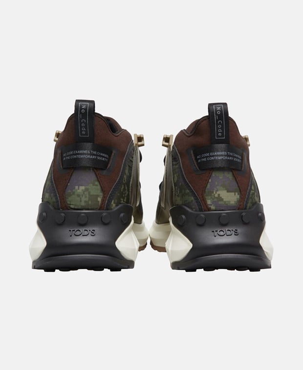 Tod's ALLAC.CAMOUF.RUNNING NO CODE 07I Sneakers Khaki