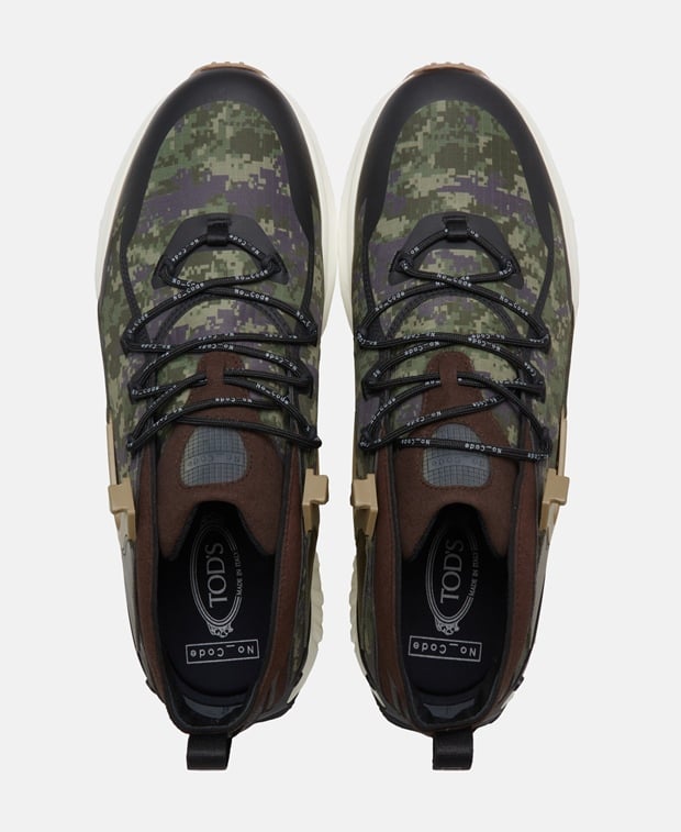 Tod's ALLAC.CAMOUF.RUNNING NO CODE 07I Sneakers Khaki