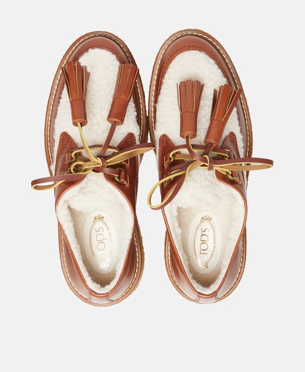 Tod's Fondo Para Boat shoes Cognac