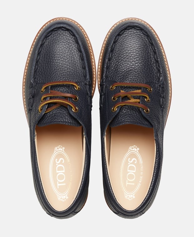 Tod's Gomma Boat shoes Dark Blue