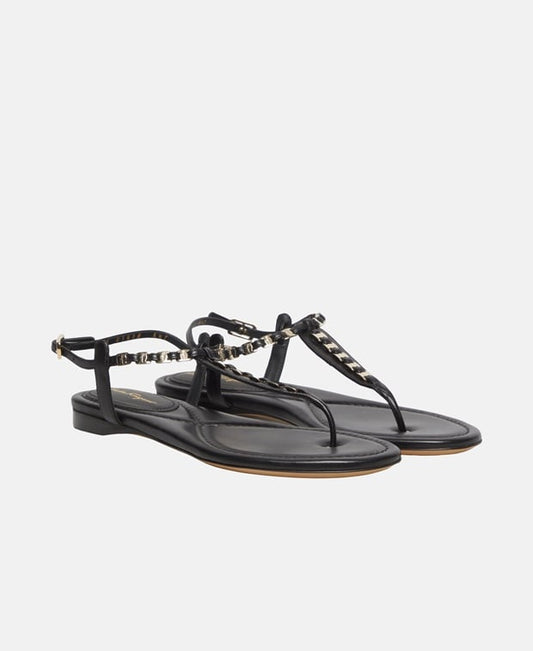 Salvatore Ferragamo Tahiti Sandals Black