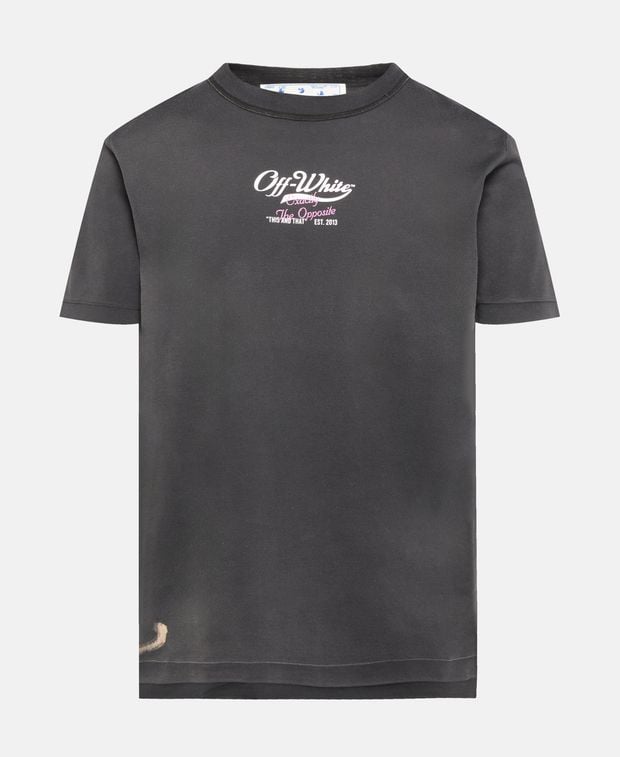 Off-White T-shirt Wave Off Raw Slim S/S Tee