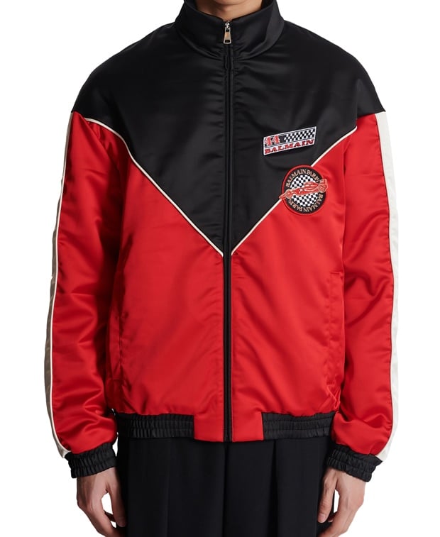 Balmain Uniform-style jacket Red